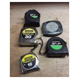 Assorted Measuring Tape Set - Stanley PowerLock & Pittsburgh