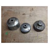 Vintage K-D 2790 Industrial Socket Set, oil filter, set of 3