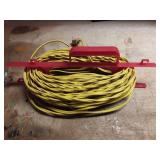 Vintage Yellow Extension Power Cord with Red Holder