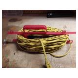 Vintage Yellow Extension Power Cord with Red Holder