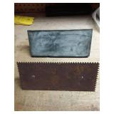 Vintage Notched Trowel Set with Serrated Blade