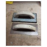Vintage Notched Trowel Set with Serrated Blade