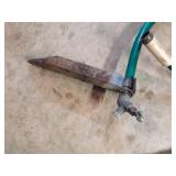 Vintage Garden Water Hose with Metal Sprinkler Head