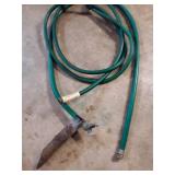 Vintage Garden Water Hose with Metal Sprinkler Head