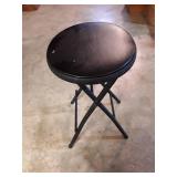 Black Folding Padded Stools