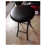 Black Folding Padded Stools