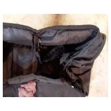 Used Black Nylon Duffel Bag with Patch