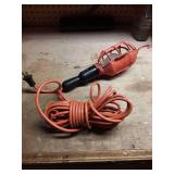 Vintage Orange Trouble Light with Long Cord