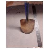 Vintage Garden Spade with Blue Handle