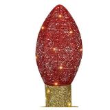 20  Pre-Lit Red Christmas Light Bulb Decoration - Retail: $90