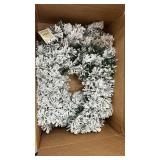 Northlight 24  Unlit Flocked Angel Pine with Pine Cones Artificial Christmas Wreath - Retail: $229