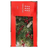 Artificial Christmas Garland with Red Berries and Pinecones - Retail: $35