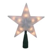 Northlight Lighted Frosted-Point Star Christmas Tree Topper - Retail: $50