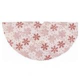 Northlight 20 in. Glitter Snowflakes Mini Christmas Tree Skirt - Retail: $39