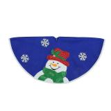 Northlight 20 in. Embroidered and Embellished Snowman Mini Christmas Tree Skirt - Retail: $50