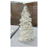 White Feather Christmas Tree with Gold Glitter Accents - Retail: $25