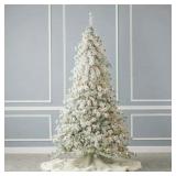 Seasonal LLC 6.5ft Snow Flocked Winter Fir Pre-Lit Christmas Tree with 250 Warm White LED Lights - Retail: $805