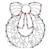Northlight Lighted Wreath Window Silhouette Christmas Decoration - 16 - Retail: $65