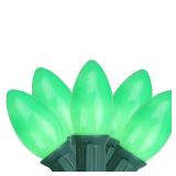 25-Count Opaque Green C9 Light Set - 24ft Green Wire - Retail: $280