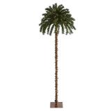 7ft Nearly Natural Pre-Lit LED Slim Palm Artificial Christmas Tree Warm White Lights - Retail: $350