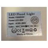 50W LED Flood Light Outdoor Security Fixture - Retail: $29