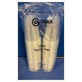 GMAX Clear Plastic Disposable Cups - 100 Pack