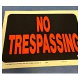 HY-KO No Trespassing Sign.  Pack of 10.