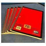 70-Sheet Wide Ruled Spiral Notebooks Bundle of 5.