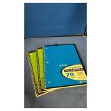 Top Flight College Rule Spiral Notebooks - 70 Sheets. 2 green. 1 blue.