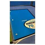 Top Flight College Rule Spiral Notebooks - 70 Sheets. 2 green. 1 blue.
