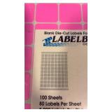 Pink Labelblank Die-Cut Labels - 8000 Count