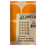 Galaxy Gold Circle Labels - 2000 Count Bulk Pack