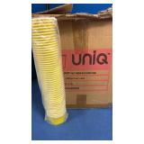 Uniq 4oz Yellow Ice Cream Cups - Case of 1000