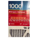 3M Filtrete 1000 Allergen Defense Air Filter 14x25x14 filters.