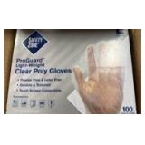 Safety Zone Large Polyethylene Gloves -100 pcs/BX 10 boxes per carton. 1000 total