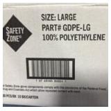 Safety Zone Large Polyethylene Gloves -100 pcs/BX 10 boxes per carton. 1000 total