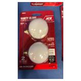 ACE White Vanity Globe Light Bulbs - 40W 2-Pack/ 6 in case