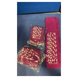 Non-Slip Hospital Slipper Socks - Burgundy 3 pair