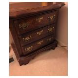MCM  Dresser with Mirror and Brass Hardware, night stand and tall dresser