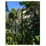 Shepherd hook with wind chimes