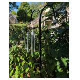 Shepherd hook with wind chimes