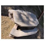 Childrens Picnic Table with Sun Medallion