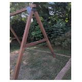 Heavy-Duty Brown wood/ Metal Swing Set Frame