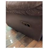 Dark Brown Leather Reclining Sectional Sofa/Loveseat/Chair
