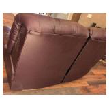 Dark Brown Leather Reclining Sectional Sofa/Loveseat/Chair