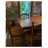 Traditional Oak Dining Set Bar Height with 8 Windsor Chairs
