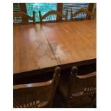 Traditional Oak Dining Set Bar Height with 8 Windsor Chairs