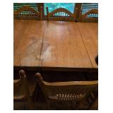 Traditional Oak Dining Set Bar Height with 8 Windsor Chairs