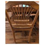 Traditional Oak Dining Set Bar Height with 8 Windsor Chairs
