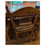 Traditional Oak Dining Set Bar Height with 8 Windsor Chairs